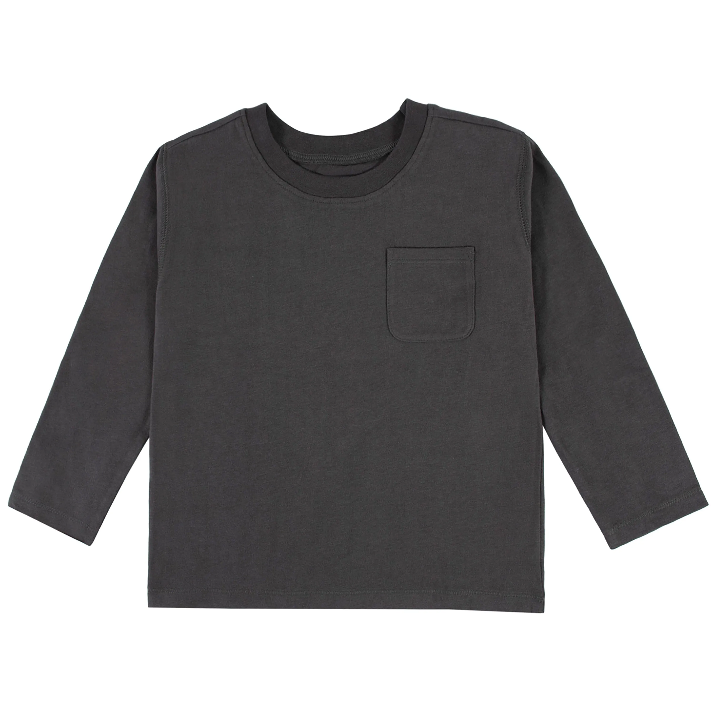 3-Pack Infant & Toddler Boys Gray & Orange Long Sleeve Tees