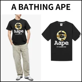 A BATHING APE  |Crew Neck Unisex Street Style Cotton Short Sleeves Oversized