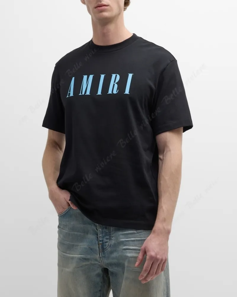 AMIRI  |Crew Neck Unisex Street Style Cotton Short Sleeves Oversized