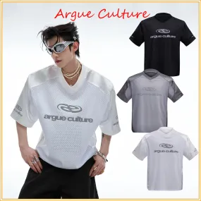 Argue Culture  |Unisex Street Style Short Sleeves Oversized Logo T-Shirts