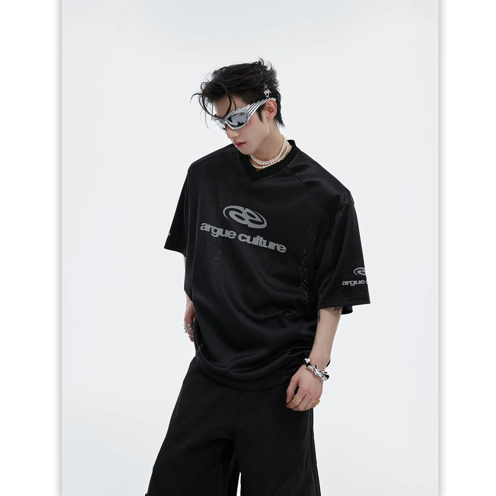 Argue Culture  |Unisex Street Style Short Sleeves Oversized Logo T-Shirts