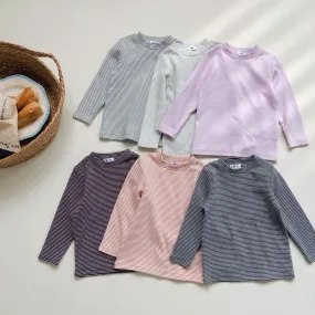 Baby Kid Girls Striped Tops Wholesale 23090664