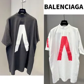 BALENCIAGA  |Crew Neck Street Style Plain Cotton Short Sleeves Oversized