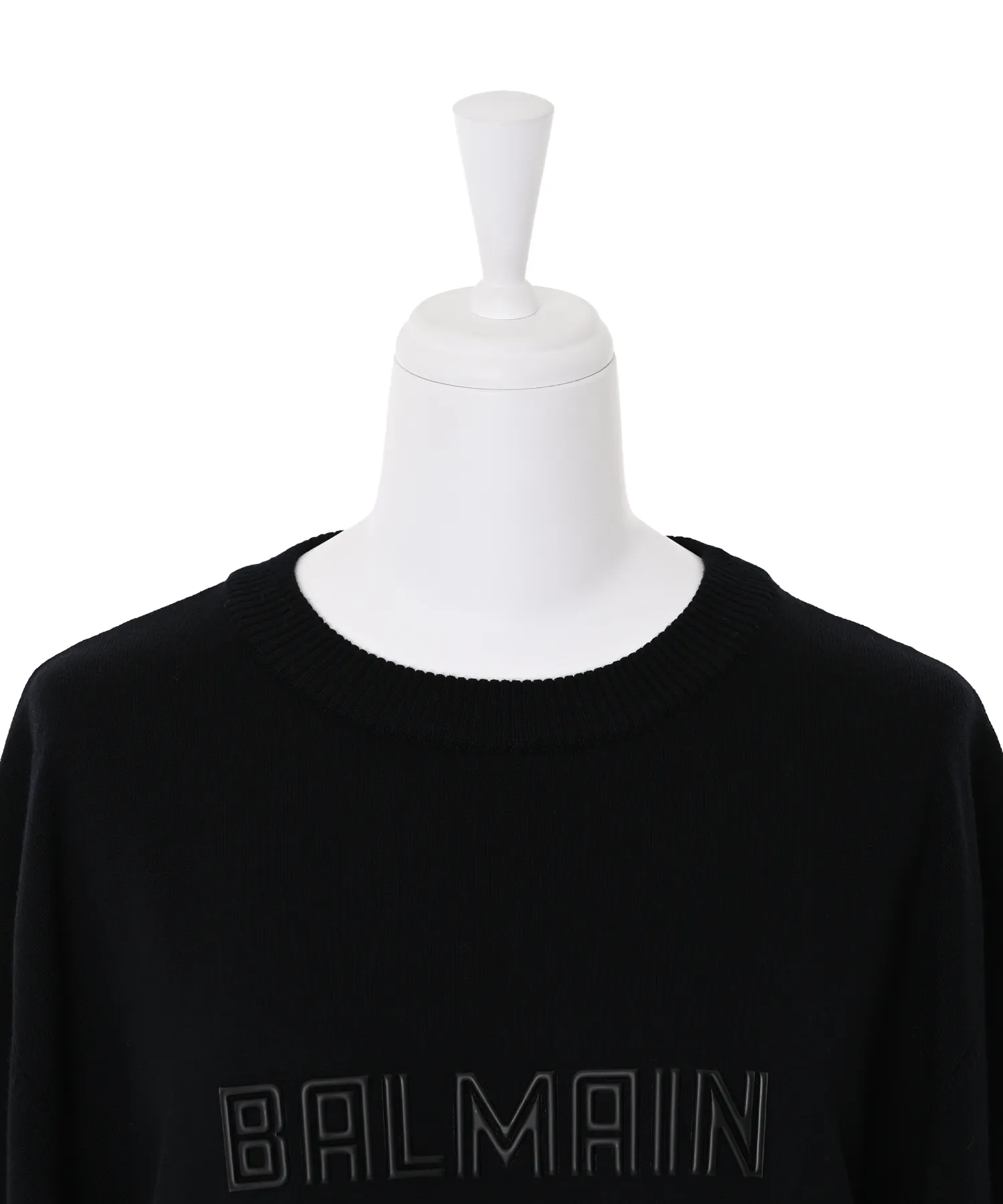 BALMAIN  |Crew Neck Wool Long Sleeves Logo V-neck & Crew neck