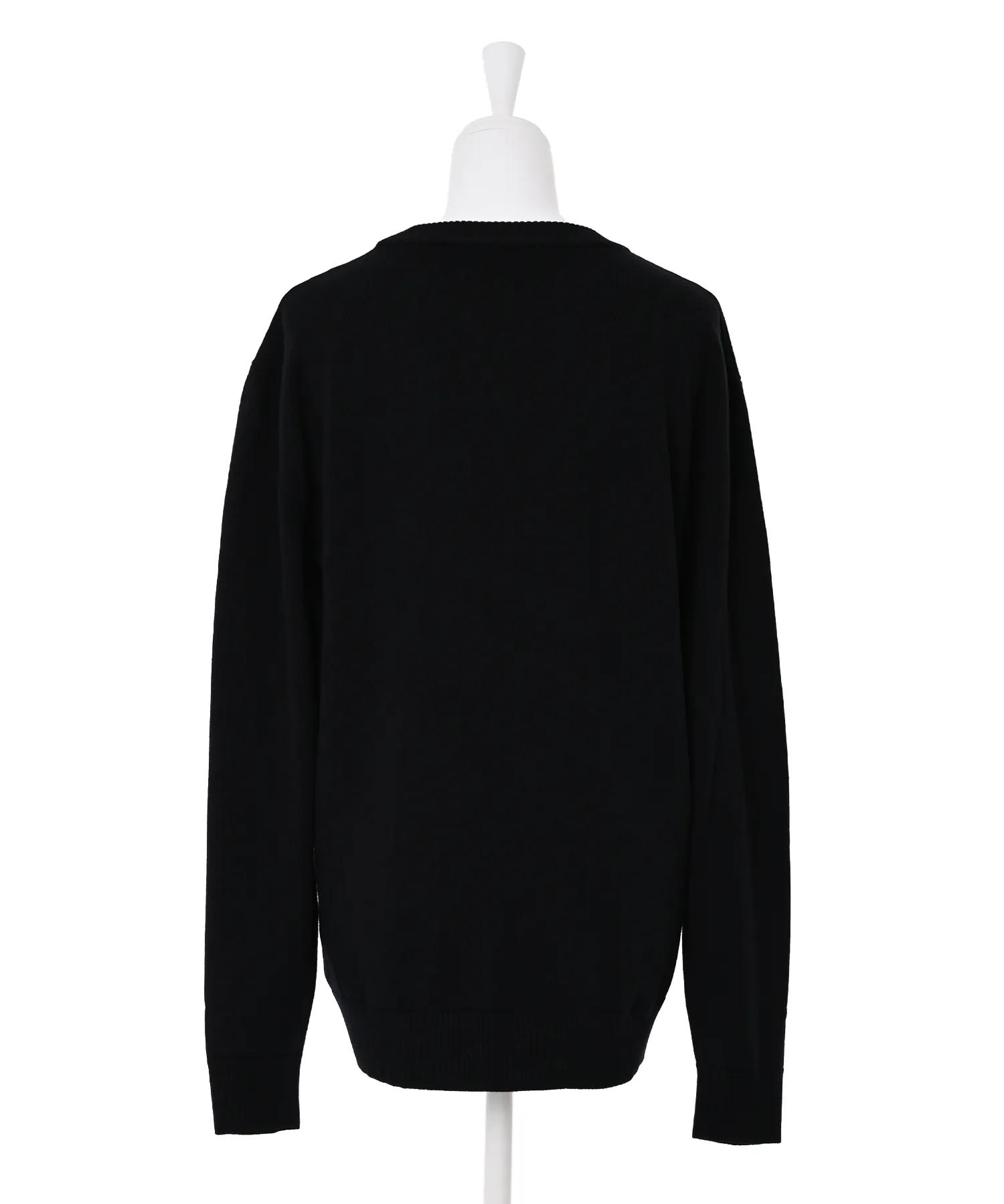 BALMAIN  |Crew Neck Wool Long Sleeves Logo V-neck & Crew neck