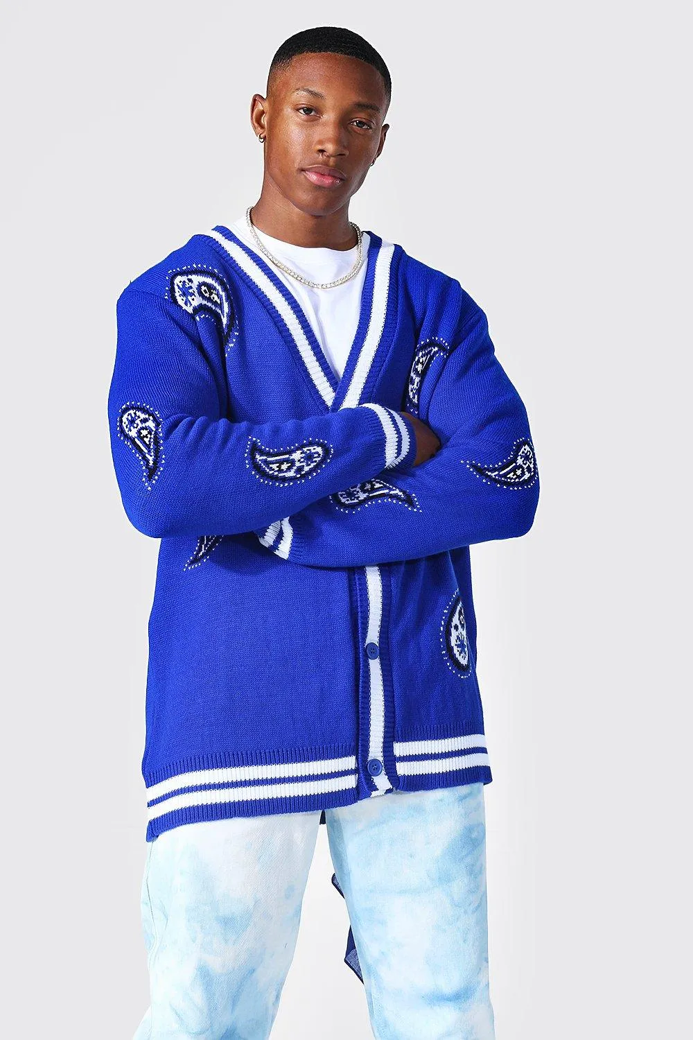 Bandana Varsity Knitted Cardigan