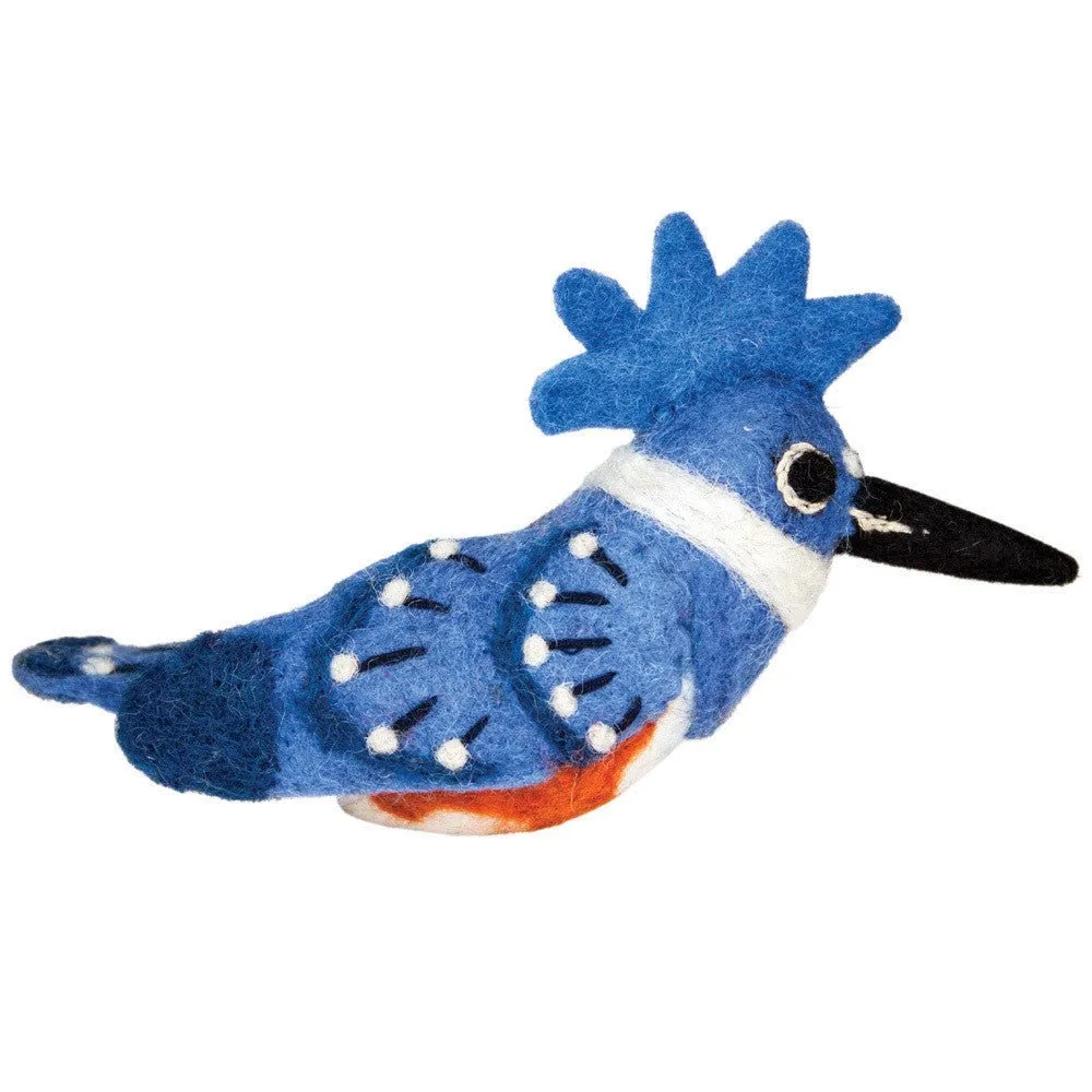 Belted Kingfisher Felt Ornament