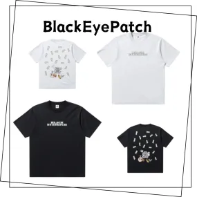 BlackEyePatch  |Street Style Plain Short Sleeves Oversized Logo Skater Style