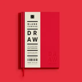 Blank Canvas Red A5 Plain Sketchbook - P18D