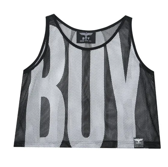 BOY LONDON  |Studded Street Style U-Neck Oversized Logo Tanks & Camisoles