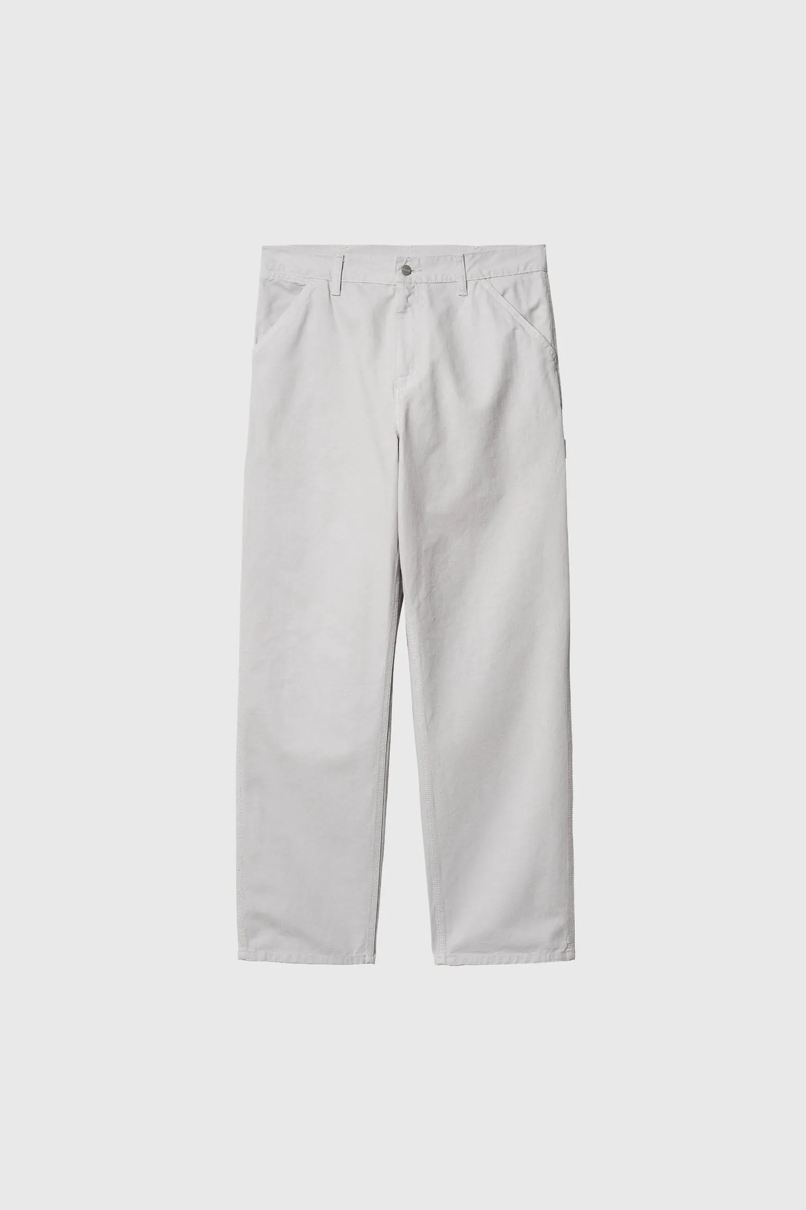 Carhartt Wip Pantalone Single Knee Grigio Chiaro Uomo