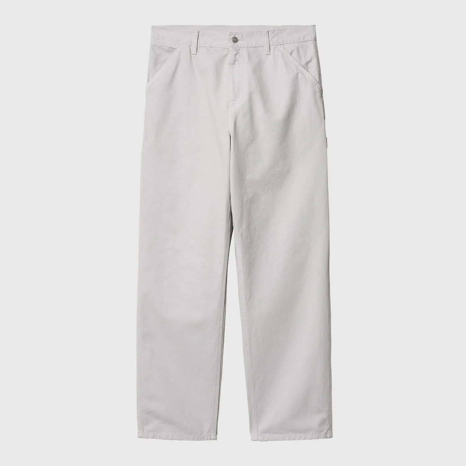 Carhartt Wip Pantalone Single Knee Grigio Chiaro Uomo