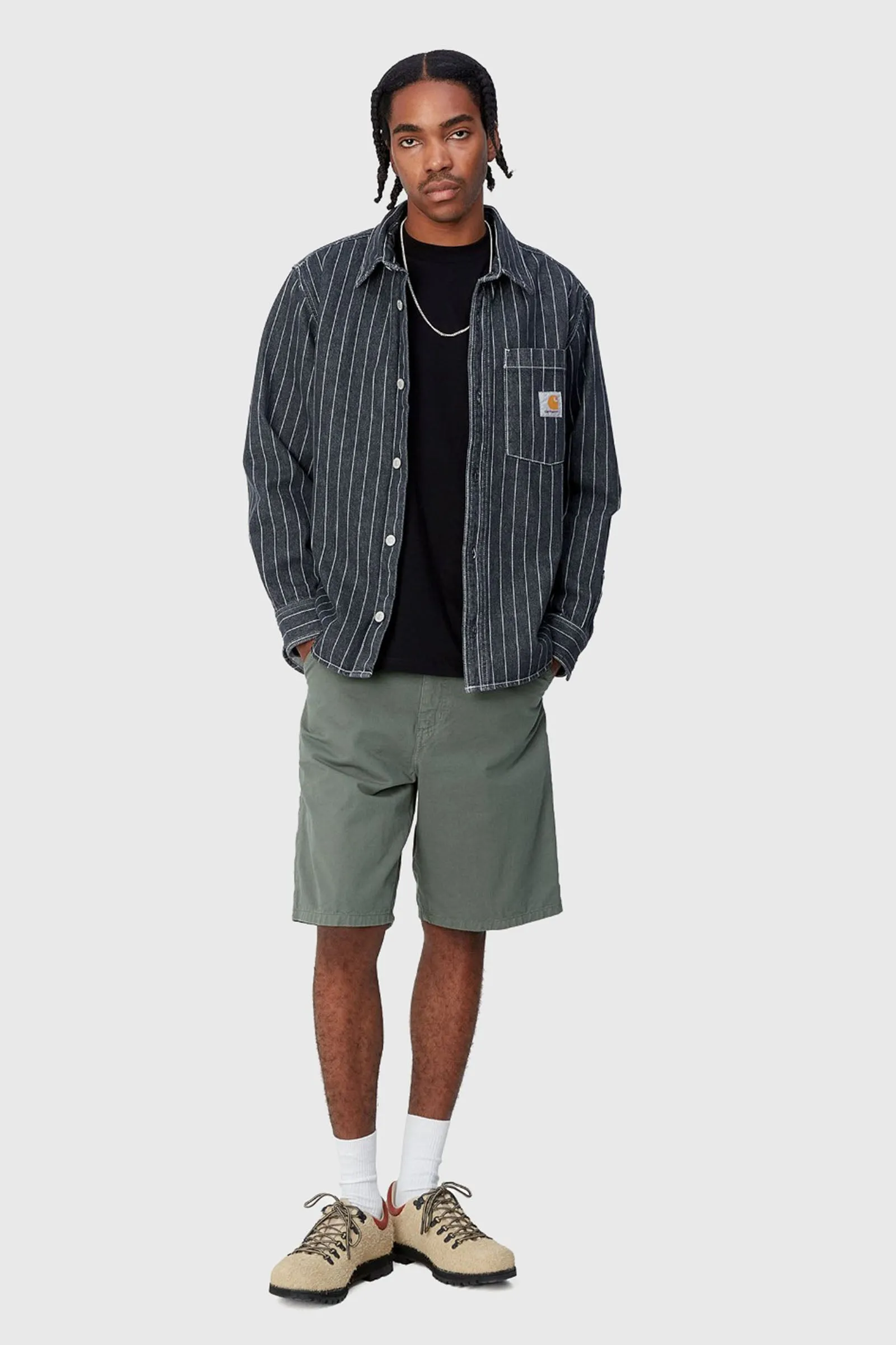 Carhartt Wip Single Knee Short Verde Militare Uomo