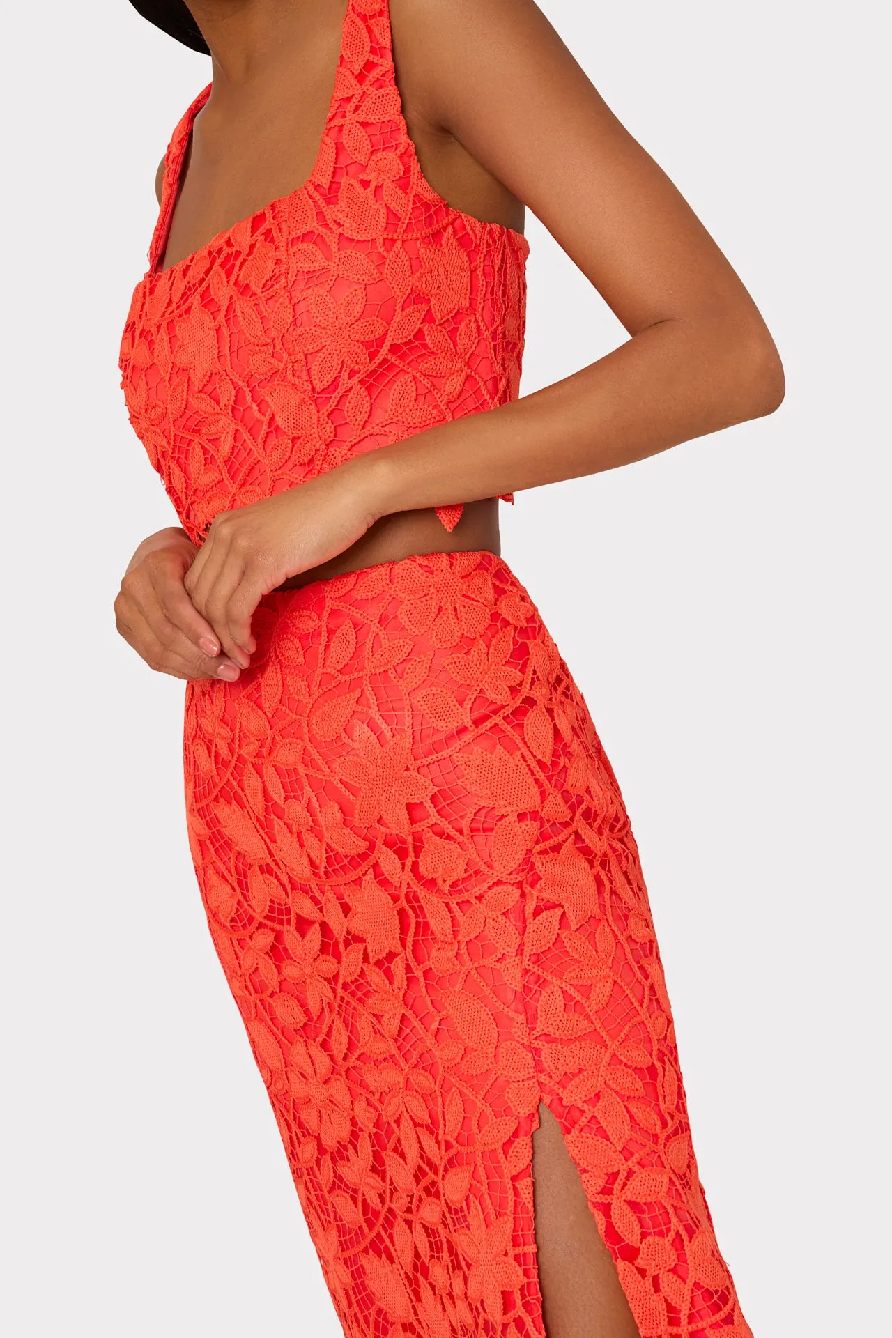 Carreen Summer Floral Lace Skirt