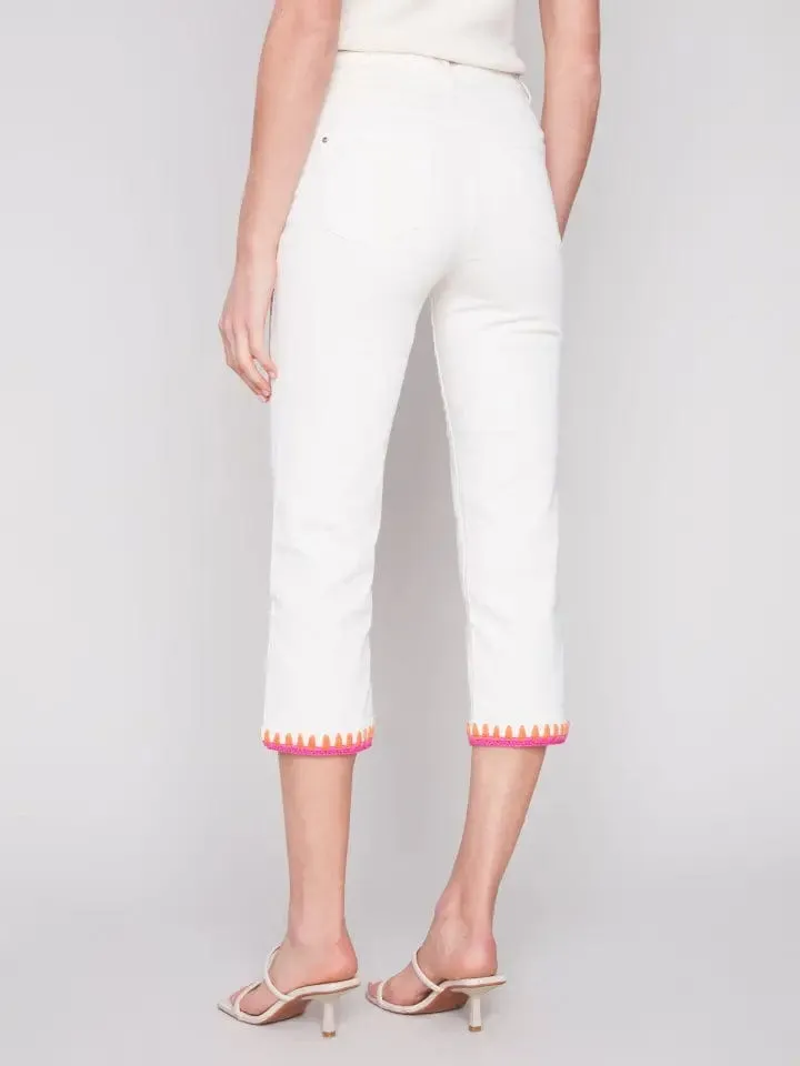 Charlie B Natural Straight Leg Twill Pant - C5501 618A