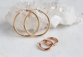 Chunky Gold Hoop Earrings