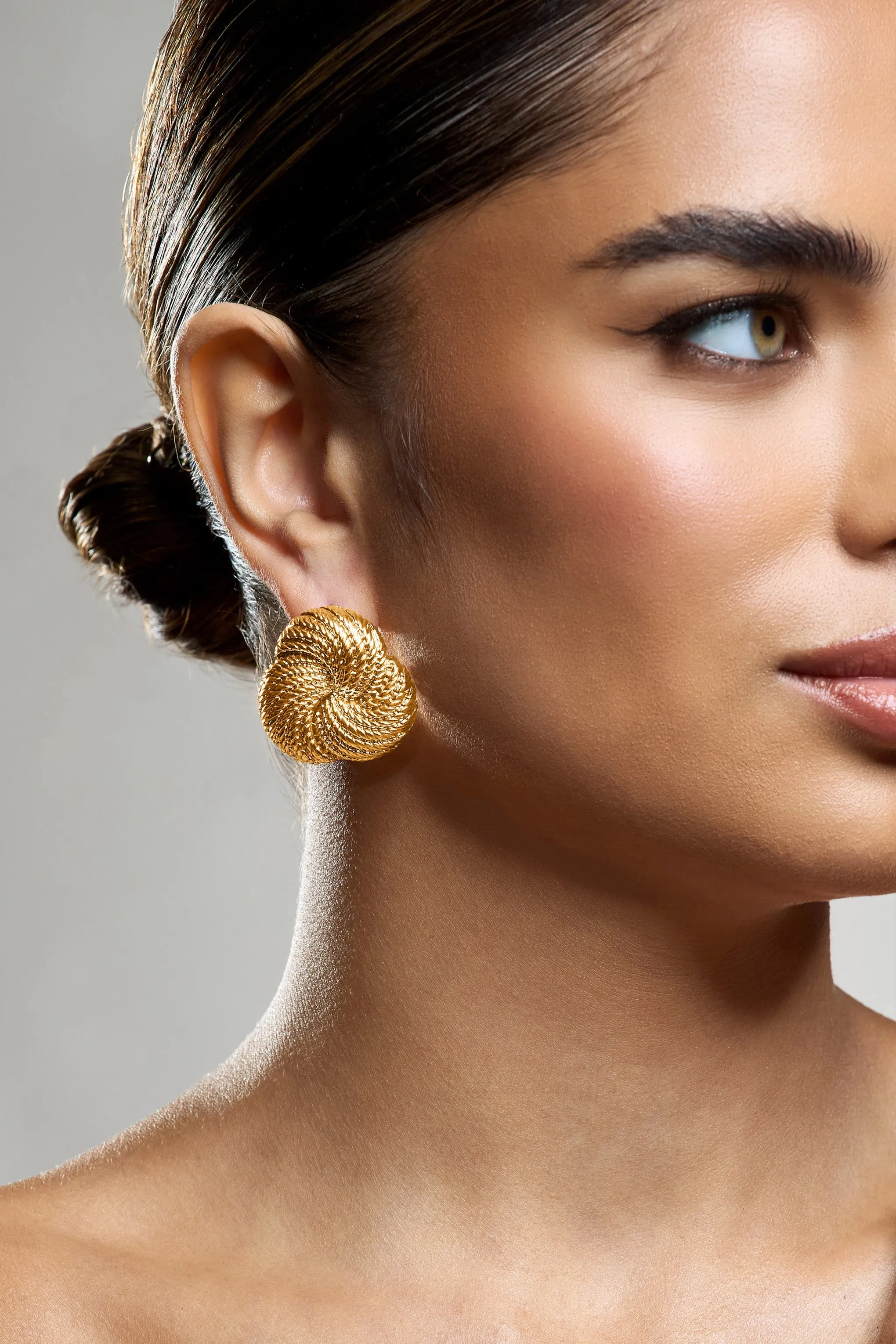 Criss Cross | Gold Chunky Knot Earrings