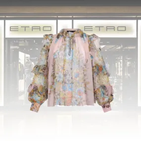 ETRO  |Casual Style Silk Long Sleeves Elegant Style Bridal