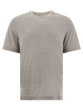 Faux-Layering T-Shirts Grey