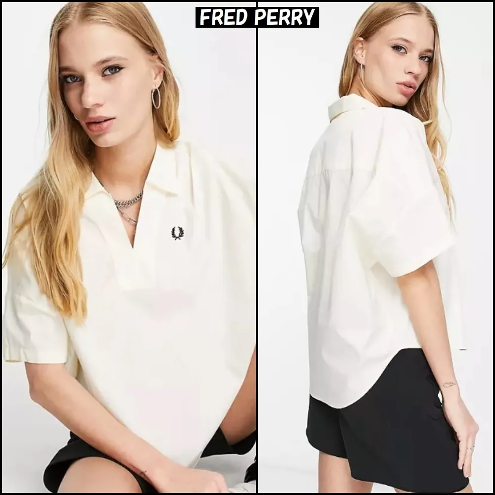 FRED PERRY  |Casual Style Plain Cotton Short Sleeves Logo