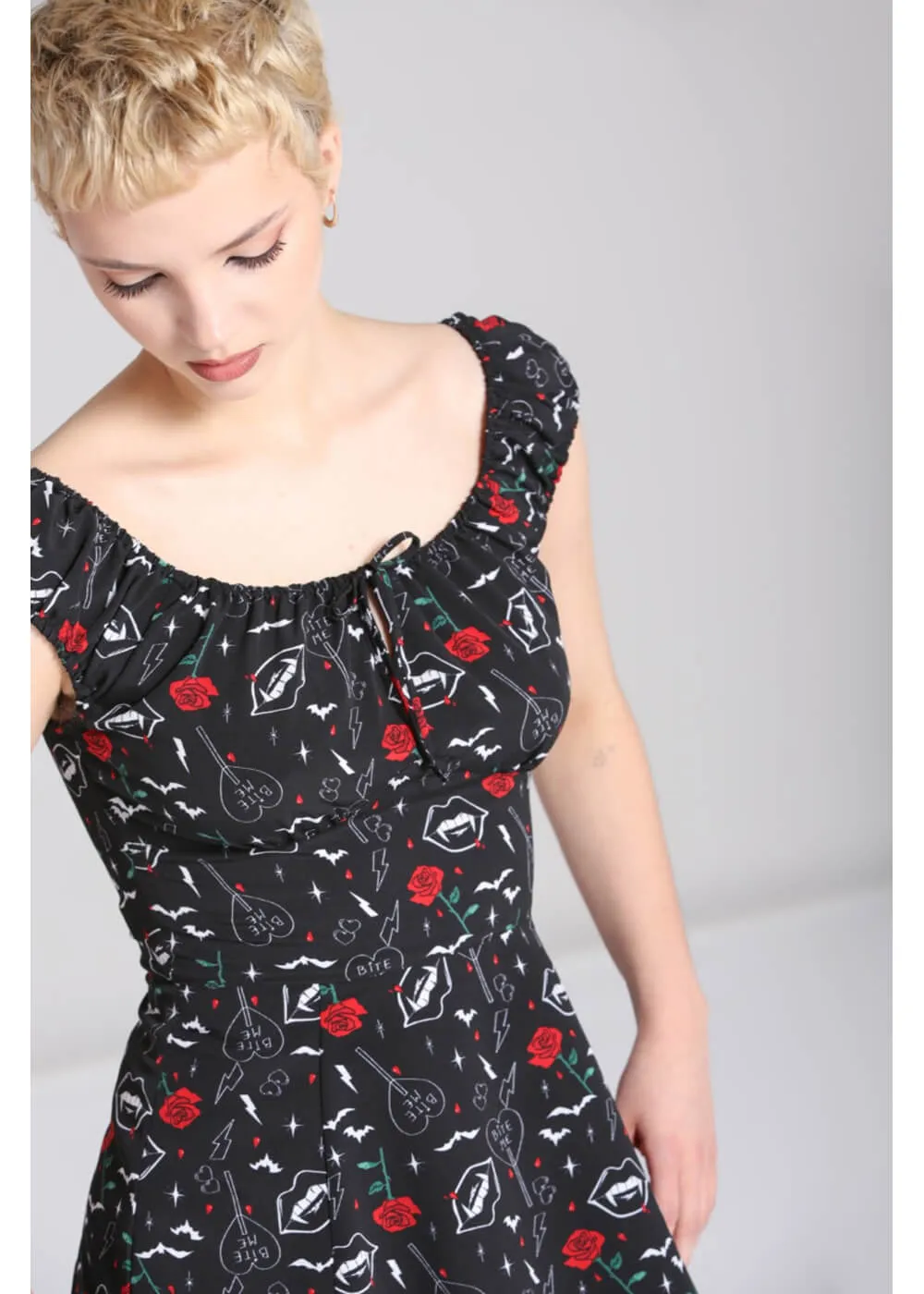 Hell Bunny Lilith Vampire Korte 60's Dress Black