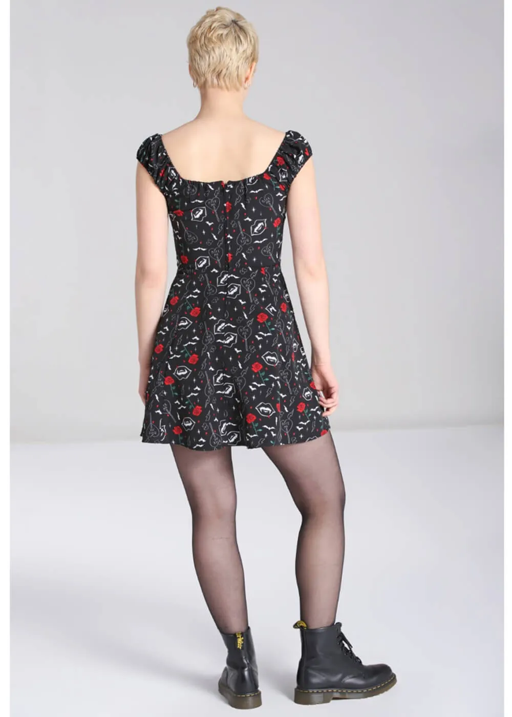 Hell Bunny Lilith Vampire Korte 60's Dress Black