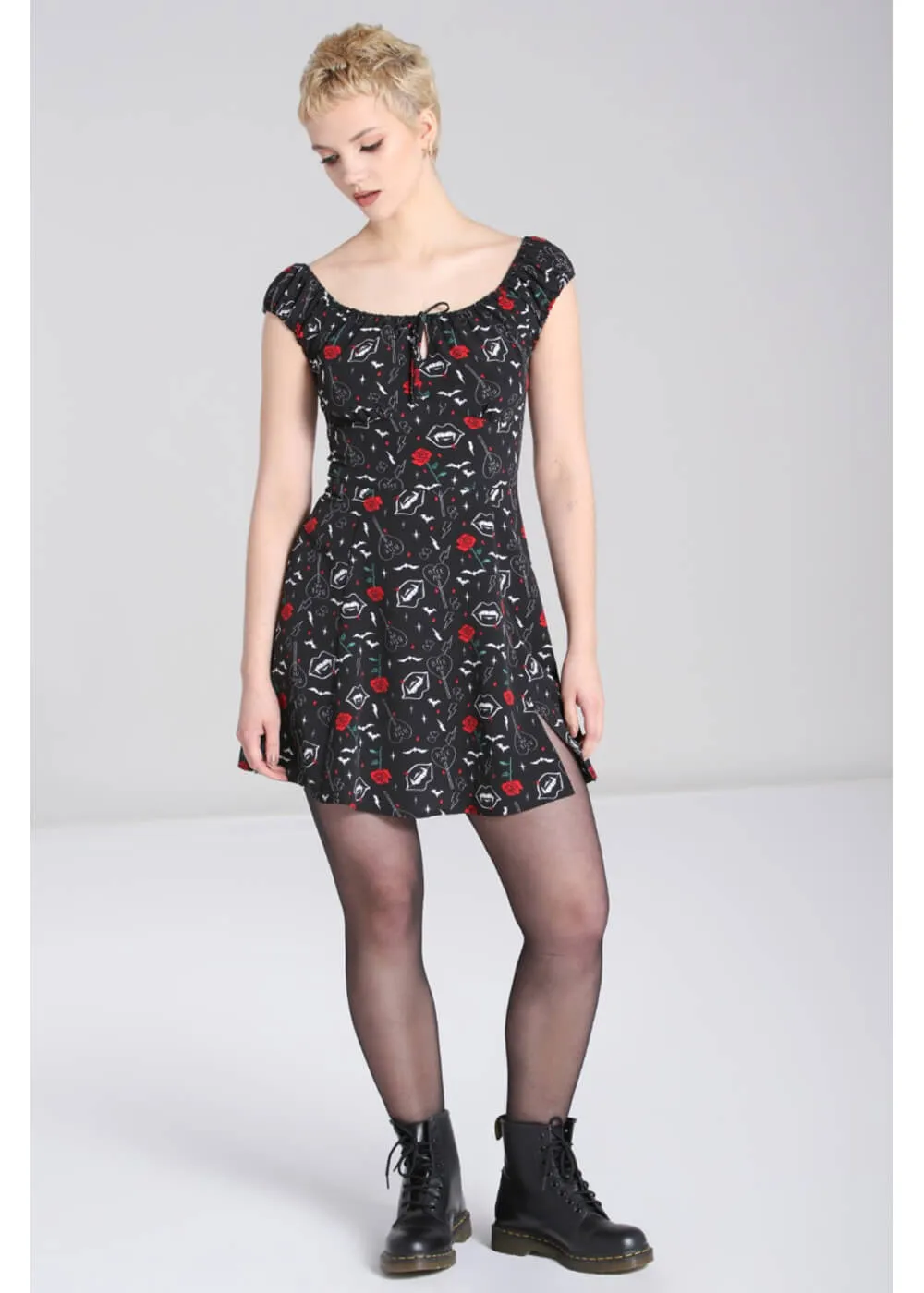 Hell Bunny Lilith Vampire Korte 60's Dress Black