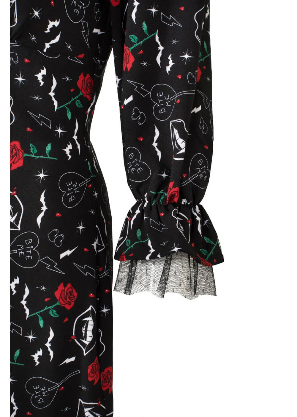 Hell Bunny Lilith Vampire Maxi Dress Black