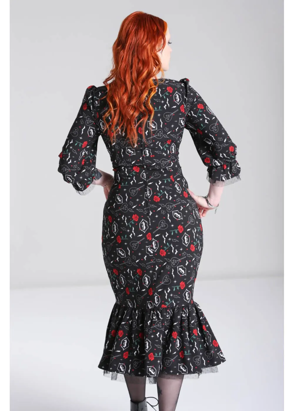 Hell Bunny Lilith Vampire Maxi Dress Black