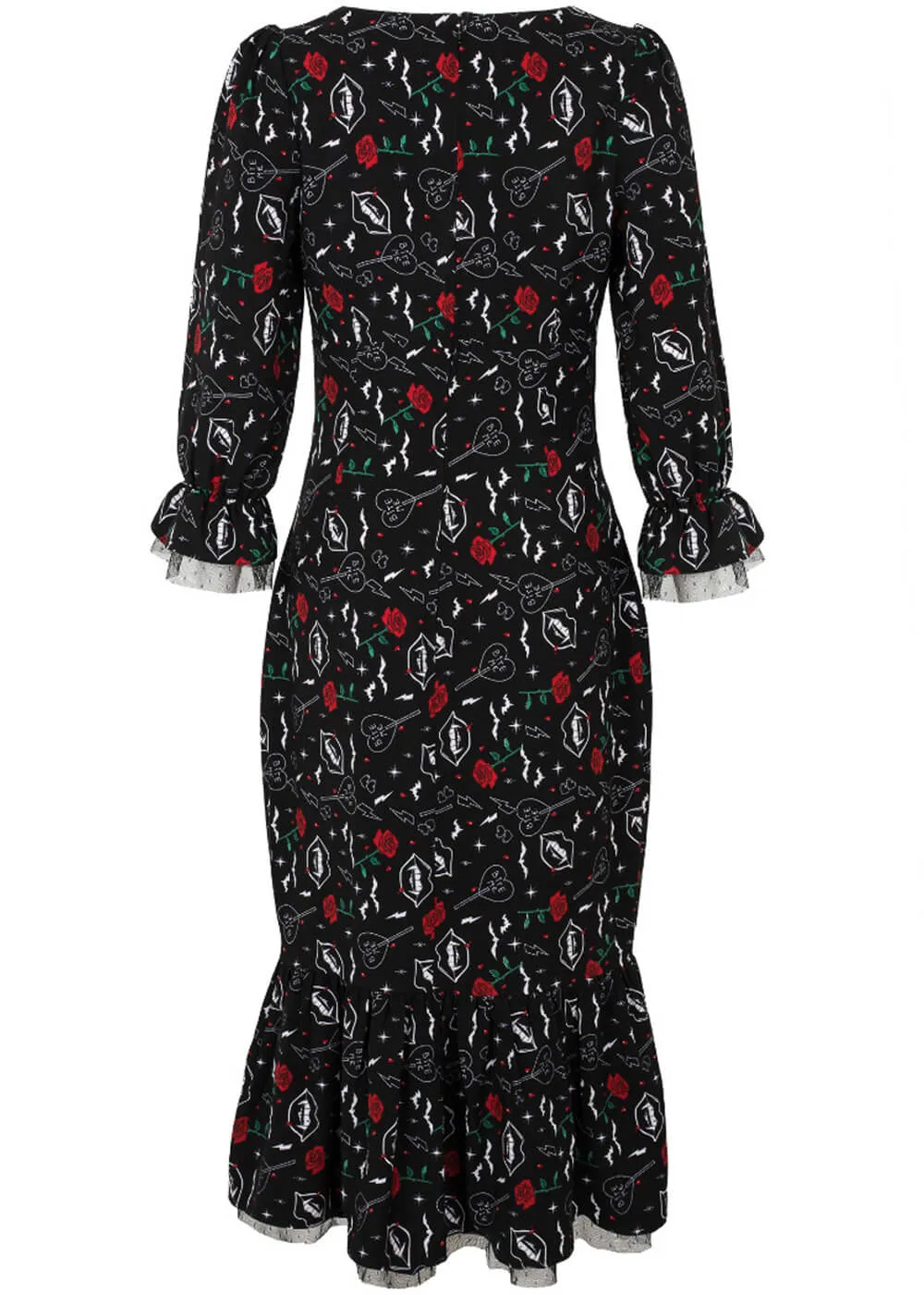 Hell Bunny Lilith Vampire Maxi Dress Black