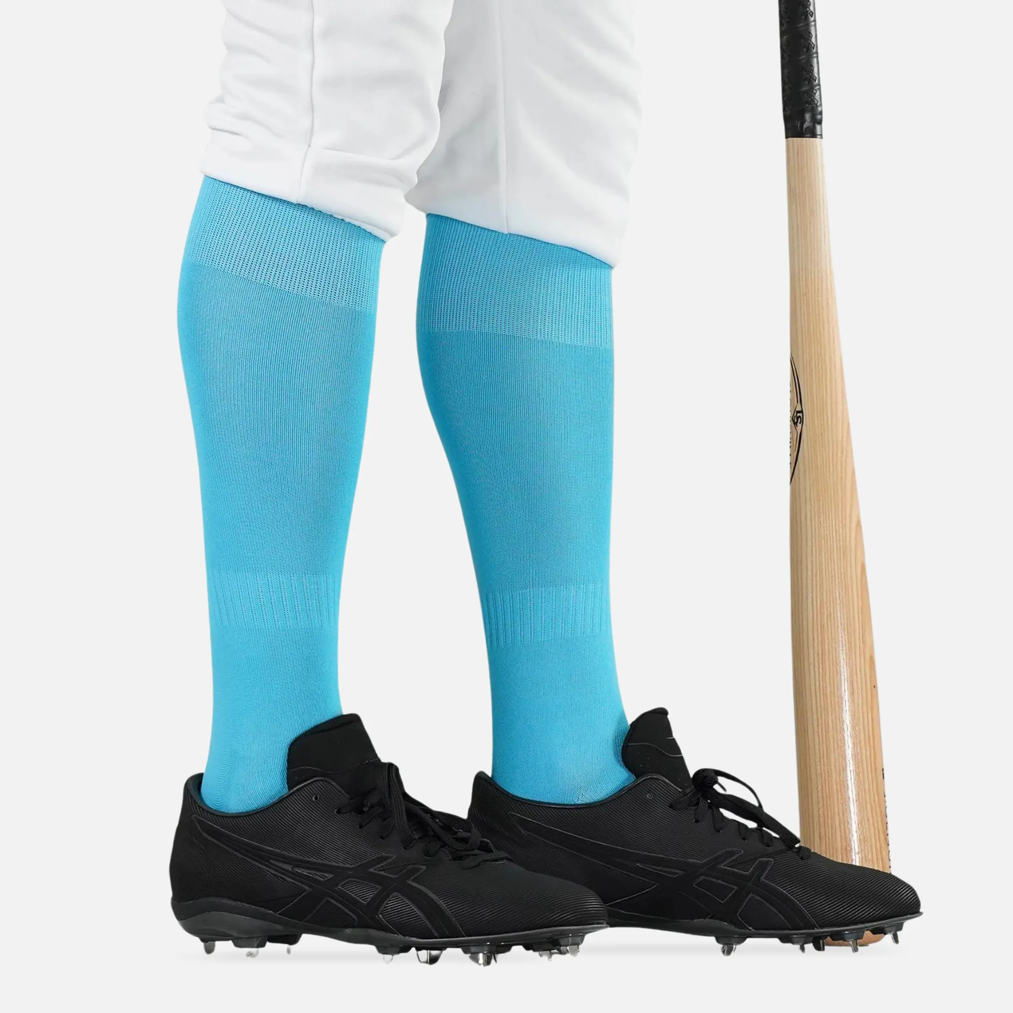 Hue Sky Blue Baseball Knee-High Socks