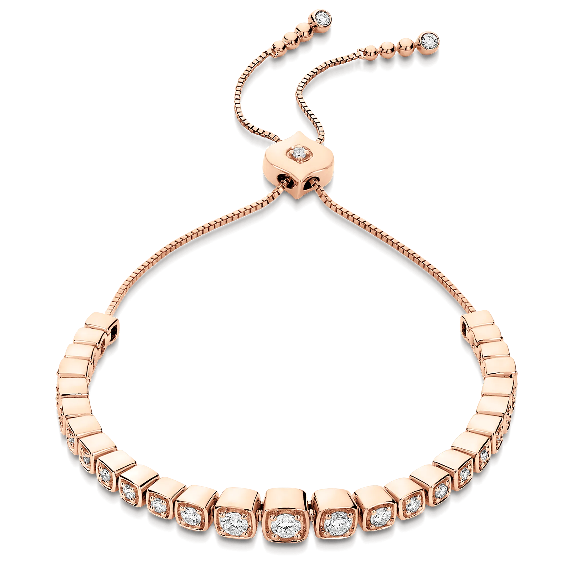 Isadora Cushion Diamond Bolo Bracelet