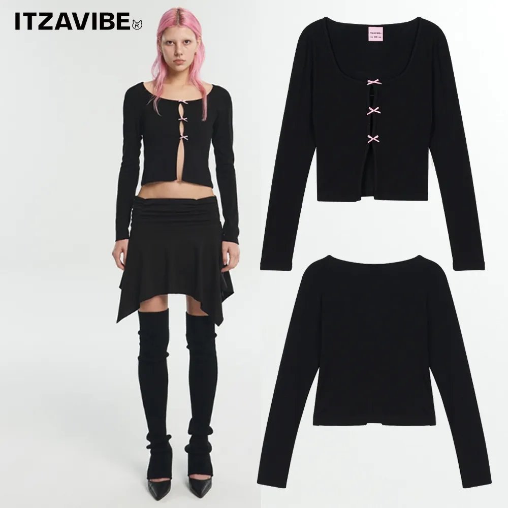 ITZAVIBE  |Casual Style Street Style Long Sleeves Plain Cotton