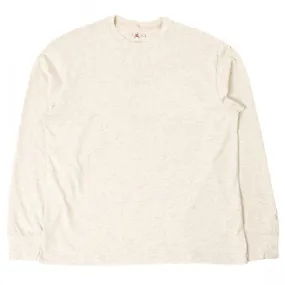 Jordan Men Wordmark Long Sleeve Tees (oatmeal heather)