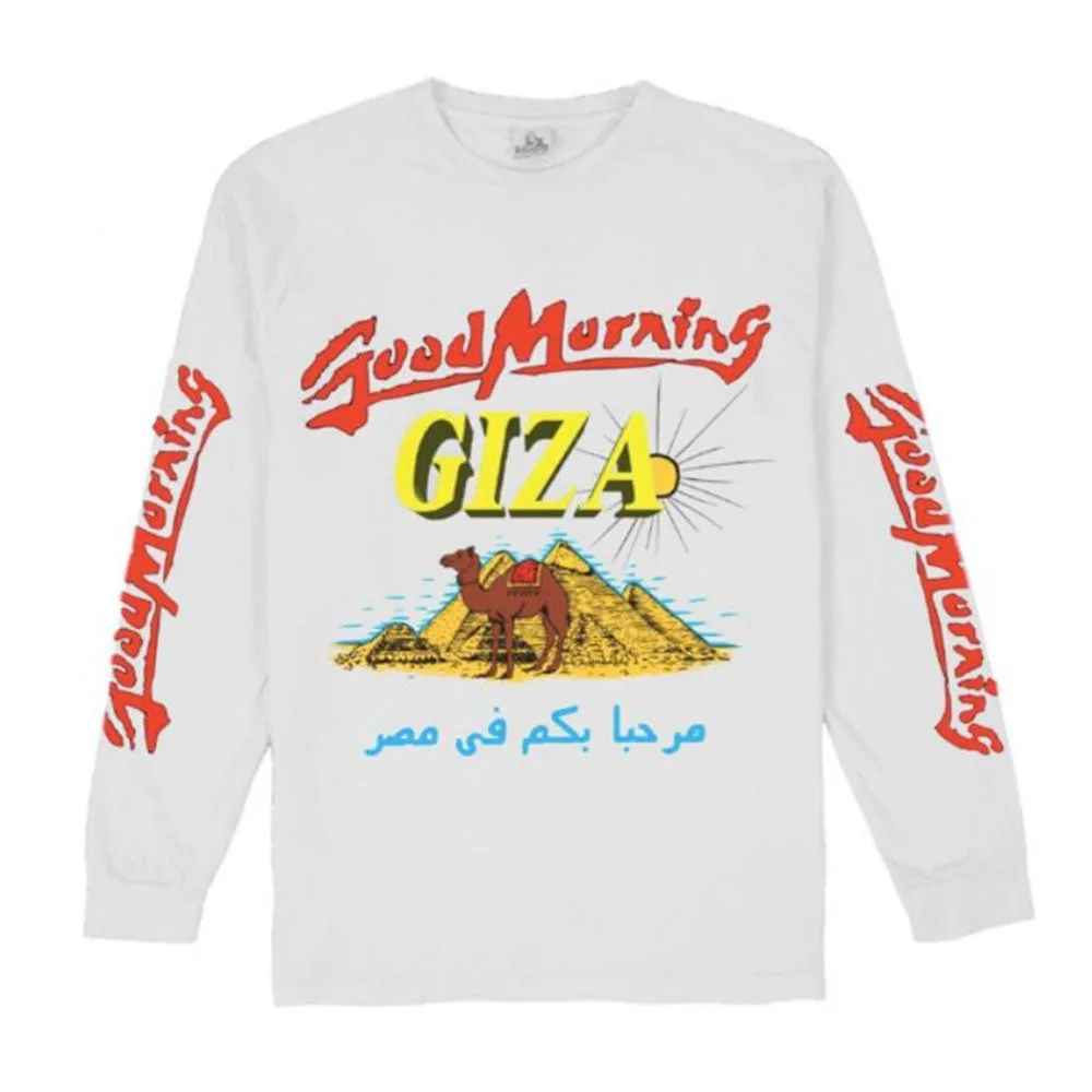 JUNGLES GOOD MORNING GINZA LONG SLEEVE TEES (WHITE)