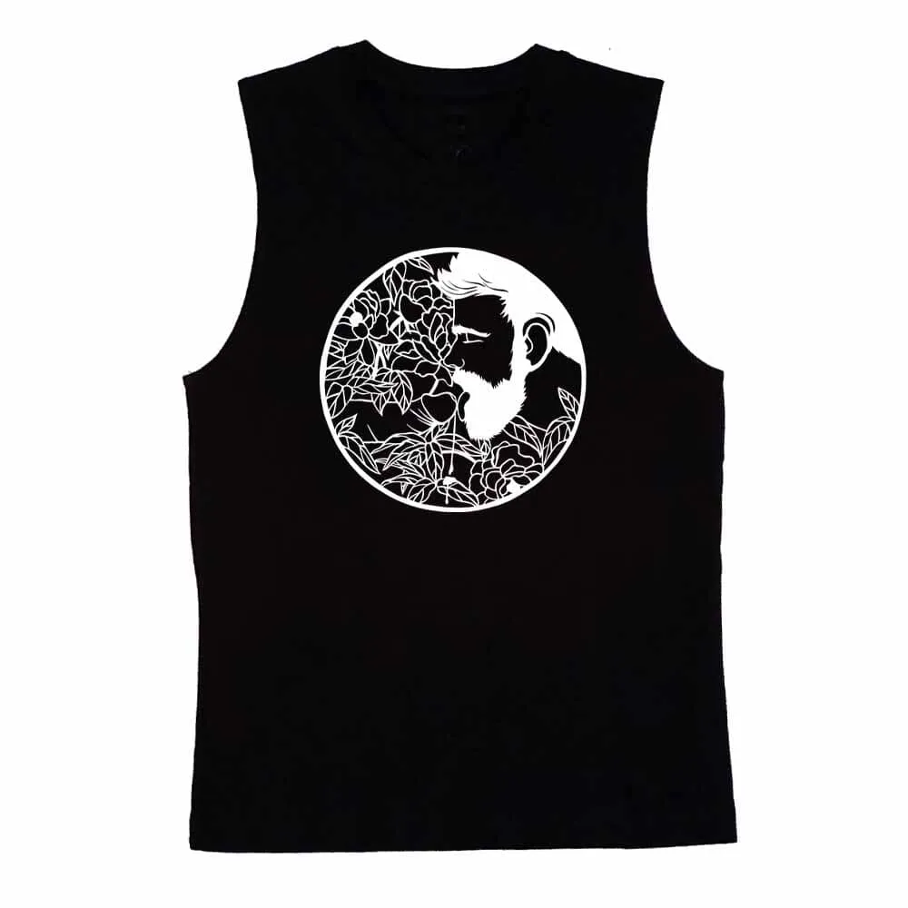 Kinky Needles Bearded Floral Nectar Sleeveless T-Shirt