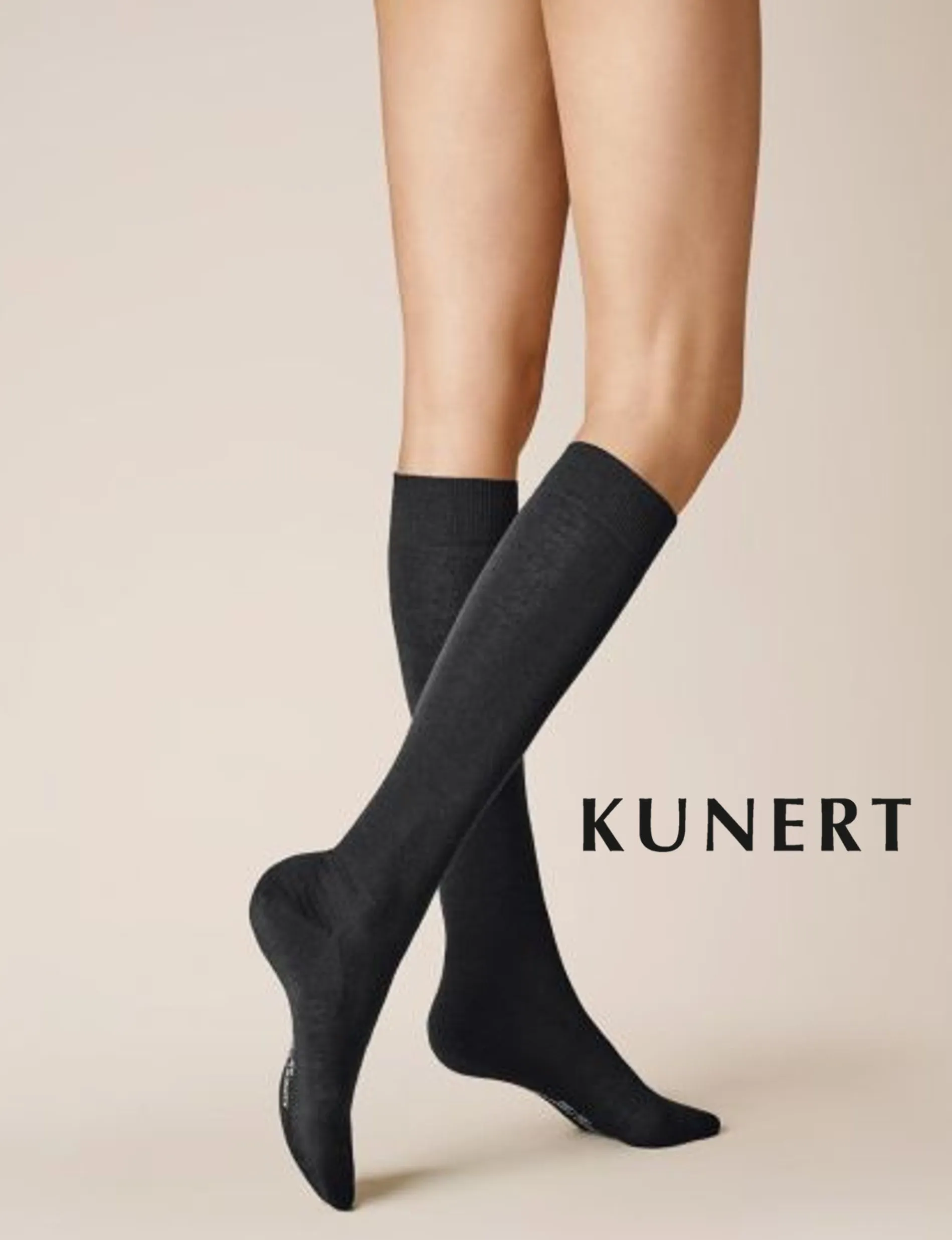 Kunert Soft Wool Care Anthracite Knee High Socks 263400