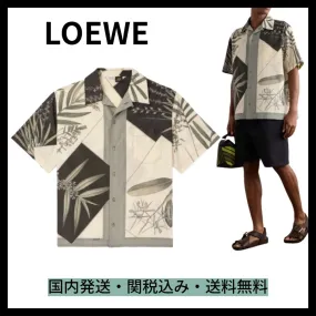 LOEWE  |Flower Patterns Monogram Unisex Silk Blended Fabrics Cotton