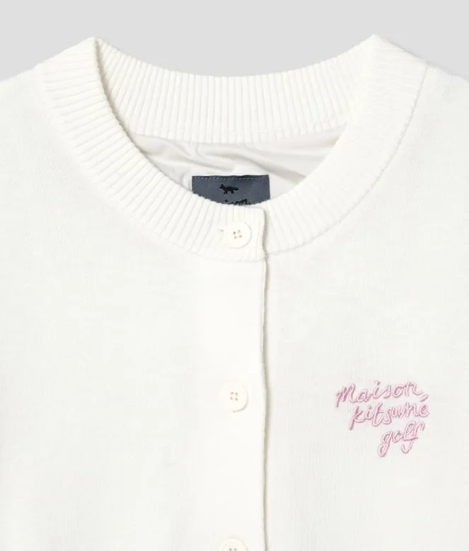 MAISON KITSUNE  |Street Style Long Sleeves Plain Logo Cardigans