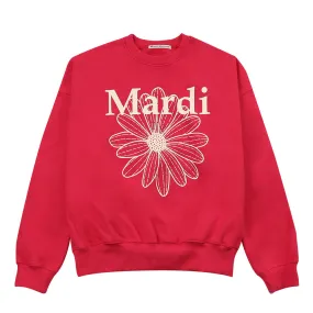 Mardi Mercredi  |Flower Patterns Rib Street Style U-Neck Long Sleeves Plain