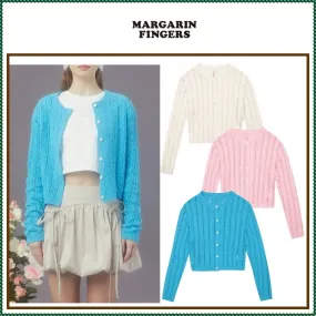 Margarin Fingers  |Casual Style Street Style Long Sleeves Plain Cotton