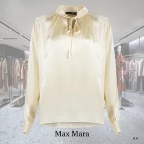 MaxMara  |Casual Style Silk Long Sleeves Plain Party Style