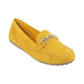 Metro Women Yellow Casual Loafers