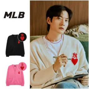 MLB Korea  |Unisex Street Style Long Sleeves Logo Cardigans