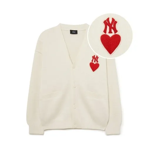 MLB Korea  |Unisex Street Style Long Sleeves Logo Cardigans