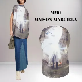 MM6 Maison Margiela  |Sleeveless Street Style Cotton Oversized Tanks & Camisoles