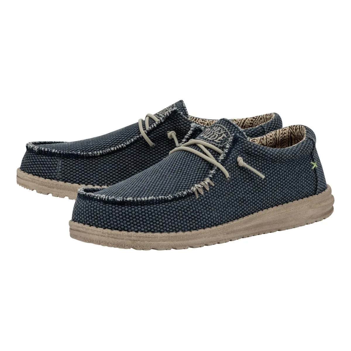 MOCASSINO HEY DUDE UOMO WALLY BRAIDED BLUE NIGHT SLIP-ON HD.40003/4NM