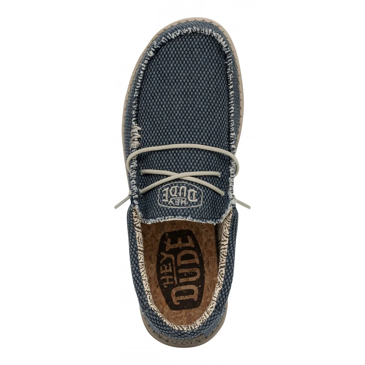 MOCASSINO HEY DUDE UOMO WALLY BRAIDED BLUE NIGHT SLIP-ON HD.40003/4NM