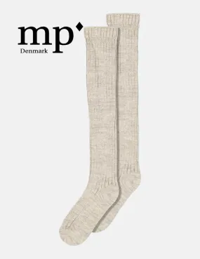 MP Denmark Megan Knee High Socks Light Brown Melange 69508