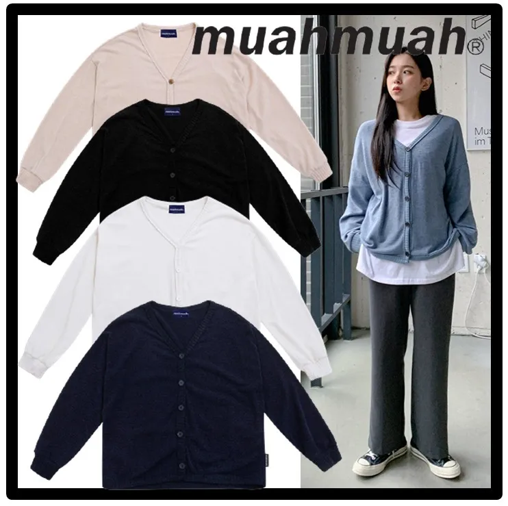 muahmuah  |Unisex Street Style Logo Cardigans